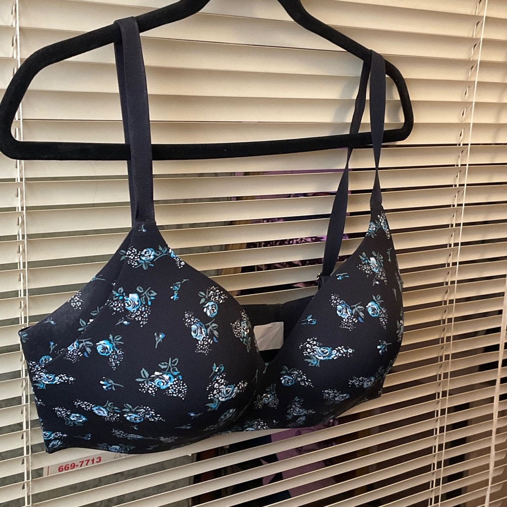 Knix x Anna Sui Women’s Floral Bra - Navy Blue